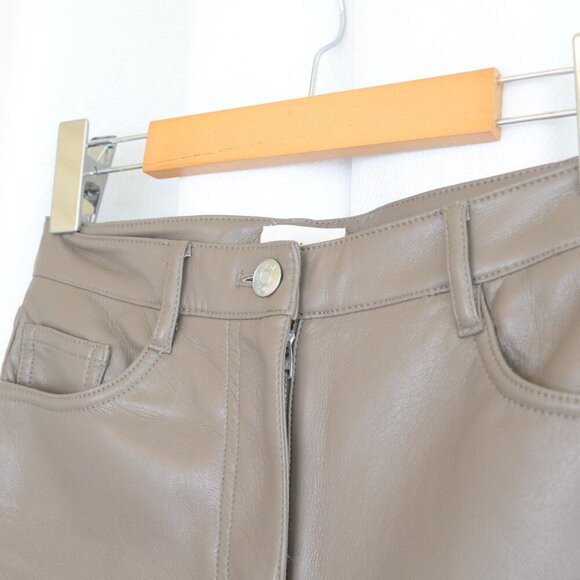 Wilfred Melina Vegan Leather Taupe Pants Sz 0 - Picture 5 of 8